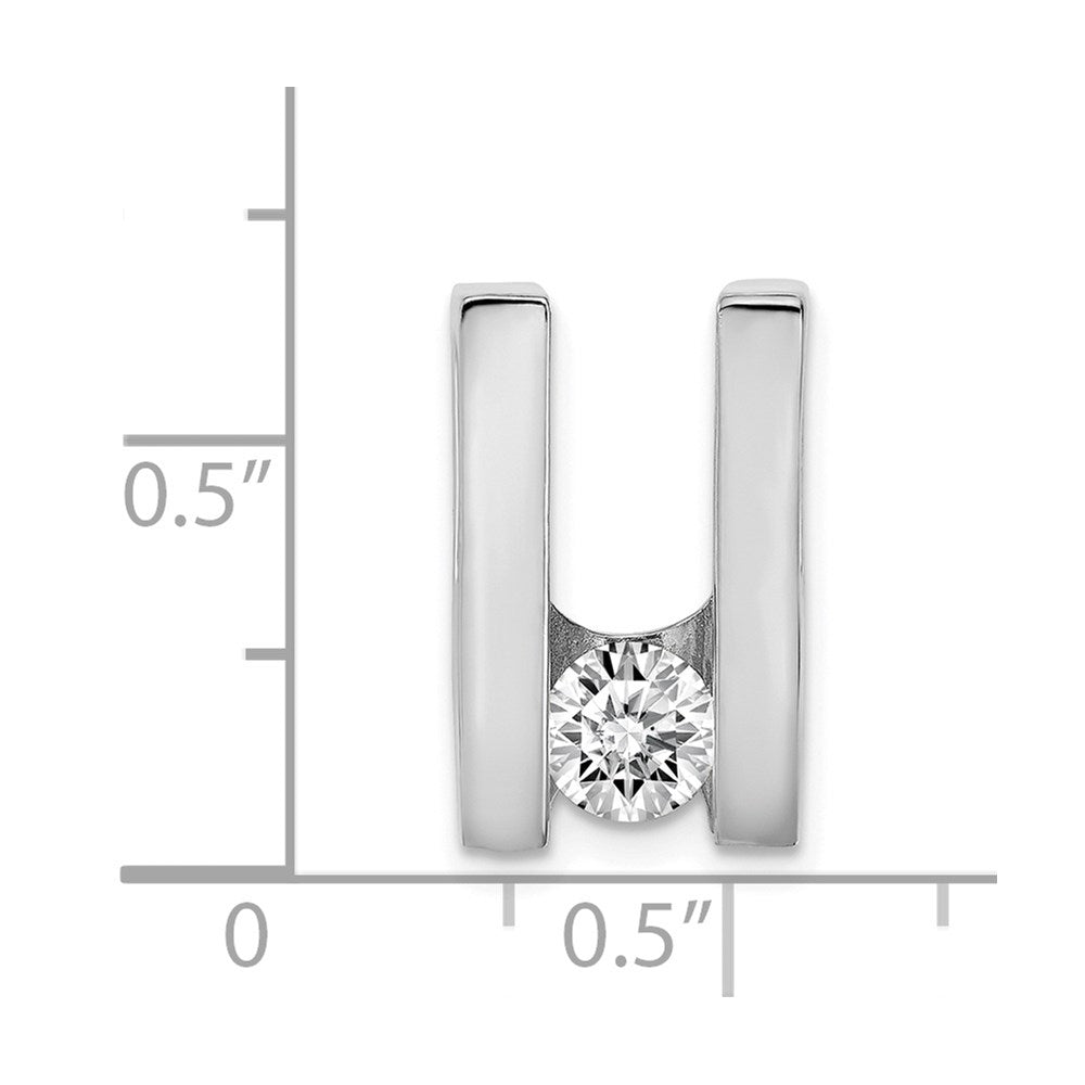 14K Weißgold AA 5,25 mm Diamant-Anhänger