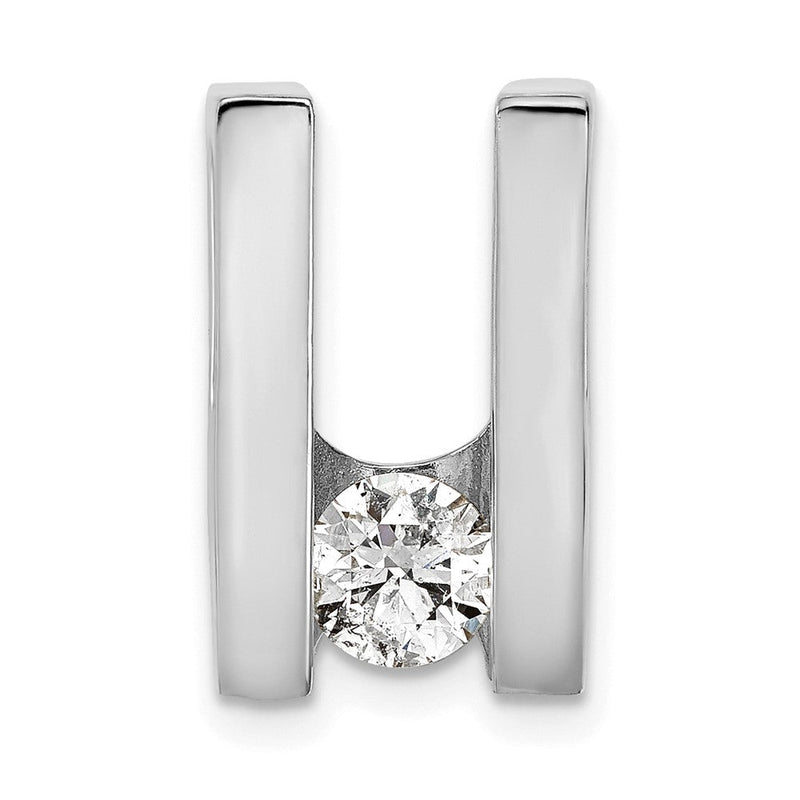 Diamant-Slide-Anhänger 5,25 mm aus 14K Weißgold VS