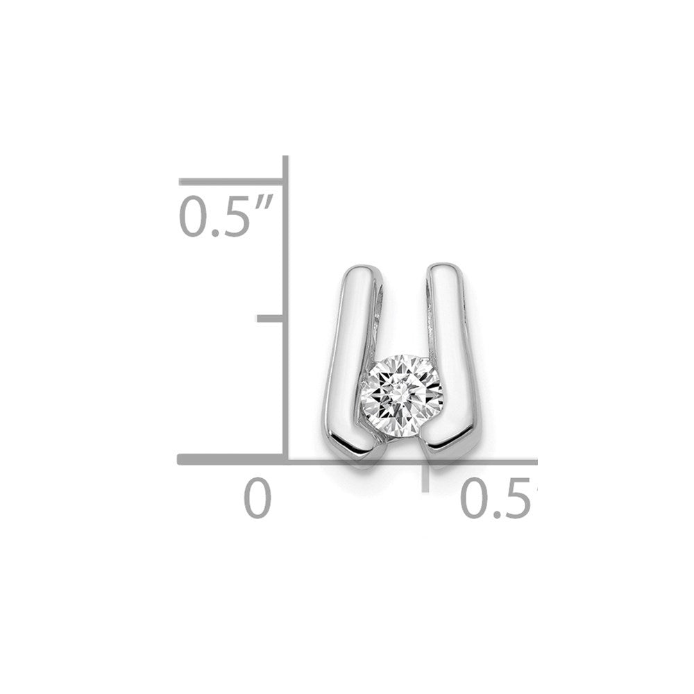 14K Weißgold VS Diamant-Slide, 3,75 mm
