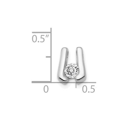 14K Weißgold VS Diamant-Slide, 3,75 mm
