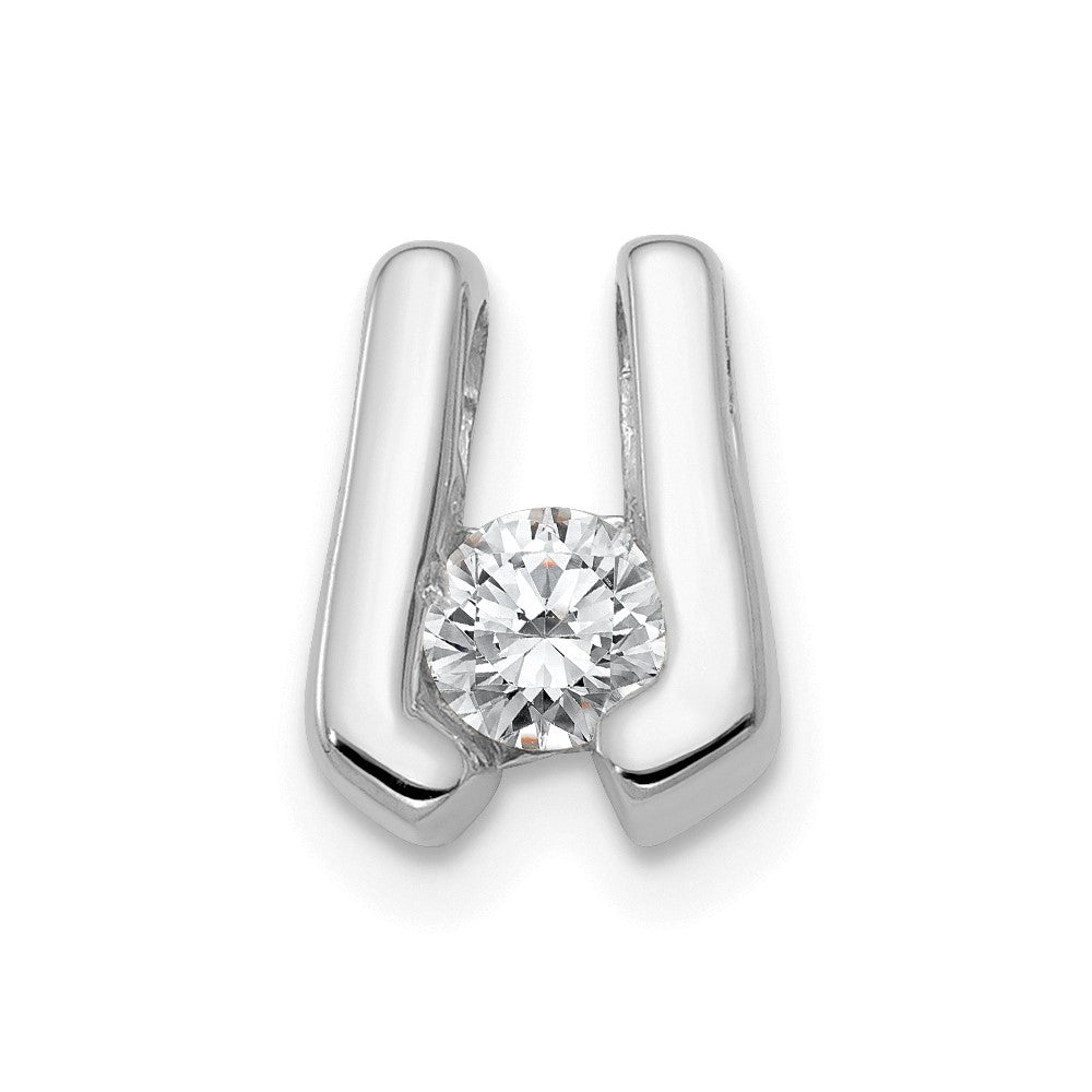14K Weißgold VS Diamant-Slide, 3,75 mm