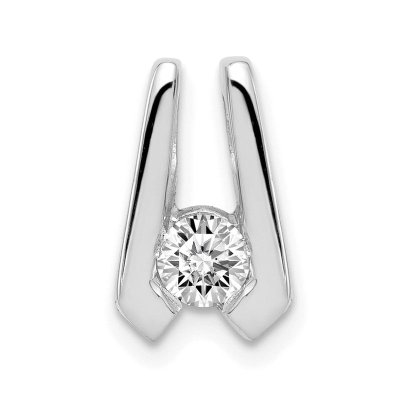 14K Weißgold VS 4-mm-Diamant-Anhänger