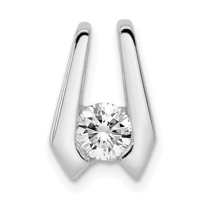 14K Weißgold Diamant-Slide-Anhänger, 4,5 mm