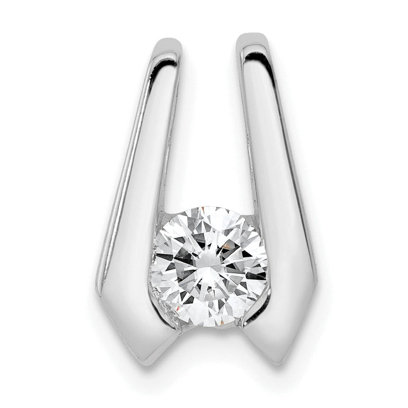 14K Weißgold AA 4,5 mm Diamant-Slide-Anhänger