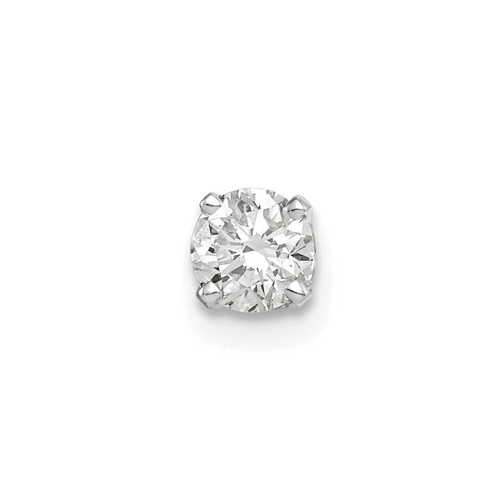 14K Weißgold Diamant-Ohrstecker in AAA-Qualität, vollständig besetzt
