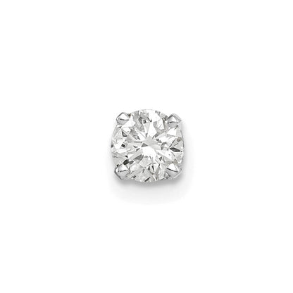 14K Weißgold Diamant-Ohrstecker in AAA-Qualität, vollständig besetzt