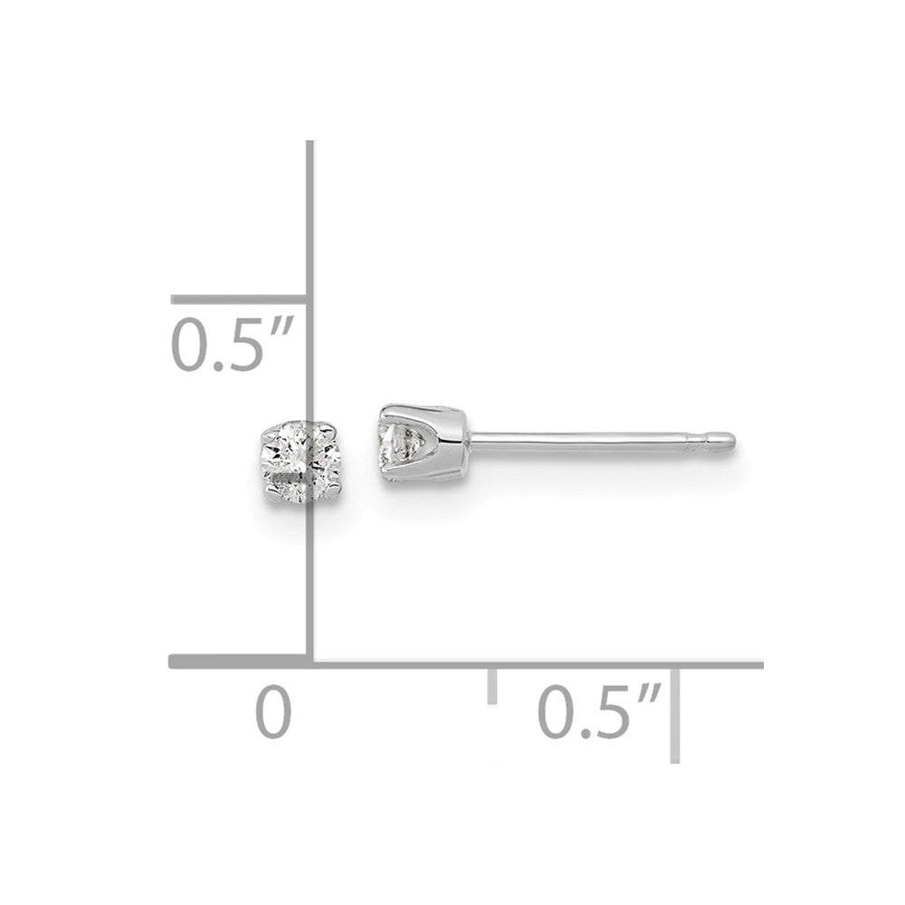 Ohrstecker 14K Weißgold mit Diamanten in AA-Qualität