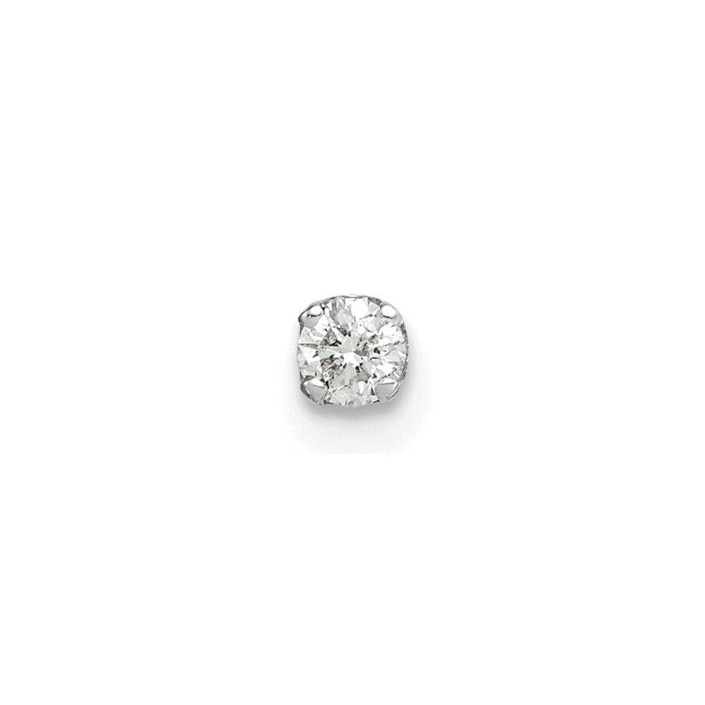 14K Weißgold Diamant-Ohrstecker in AAA-Qualität, komplett besetzt