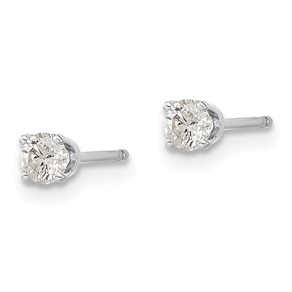 14K Weißgold Diamant-Ohrstecker in AAA-Qualität, komplett
