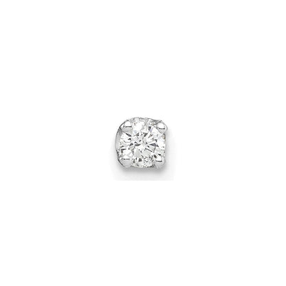 14K Weißgold Diamant-Ohrstecker AA-Qualität, komplett mit Diamanten