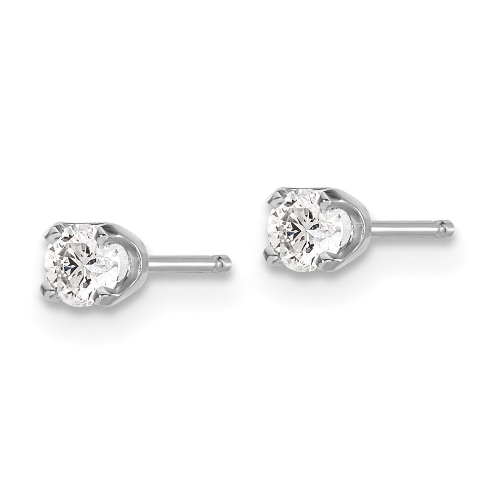 14K Weißgold Diamant-Ohrstecker in AA-Qualität
