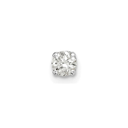 14K Weißgold Diamant-Ohrstecker in AA-Qualität