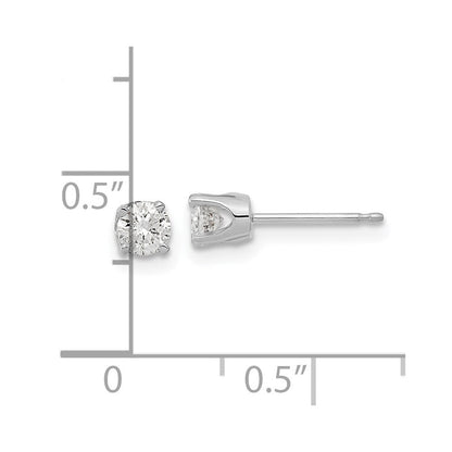 Ohrstecker aus 14K Weißgold mit Diamanten in AA-Qualität