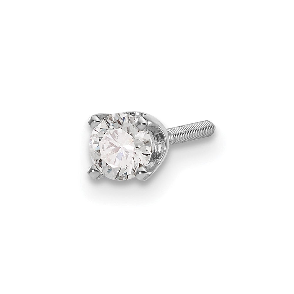 14K Weißgold Diamant-Ohrstecker in AA-Qualität