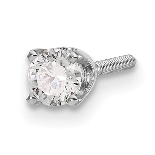 14K Weißgold Diamant-Ohrstecker in AA-Qualität