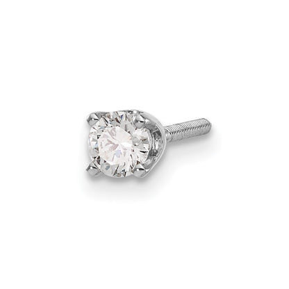 14K Weißgold Diamant-Ohrstecker in AA-Qualität