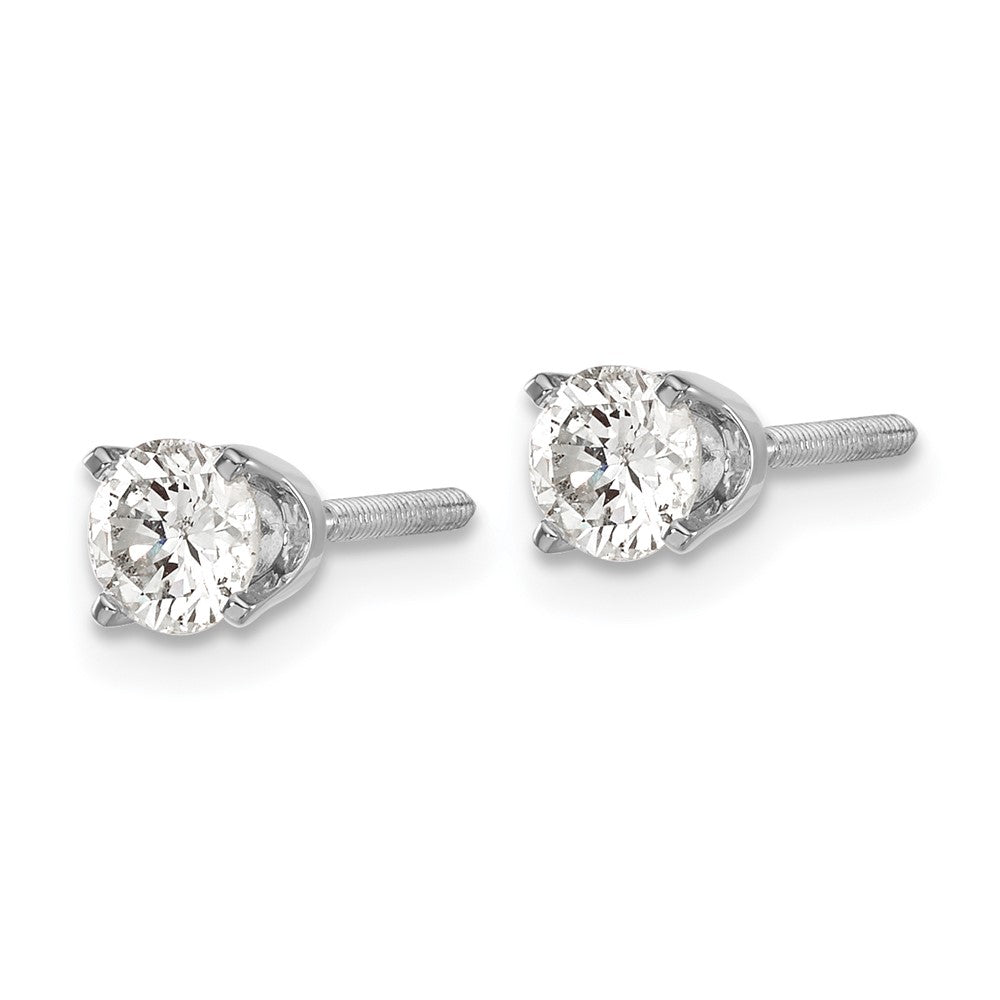 14K Weißgold Aaa Qualität Komplett Diamant Ohrstecker Ohrring