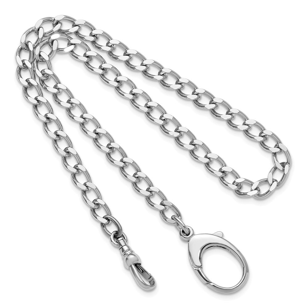 Charles Hubert 11.5 Zoll Massiv Silber Taschen Uhr Kette