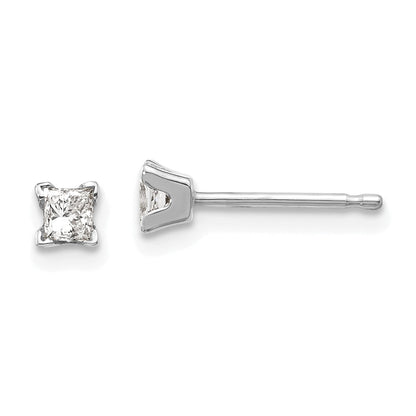 14K Weißgold Diamant-Ohrringe im Princess-Schliff, VS-Qualität