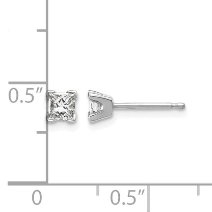14K Weißgold Ohrringe mit Diamanten im Princess-Schliff in AAA-Qualität