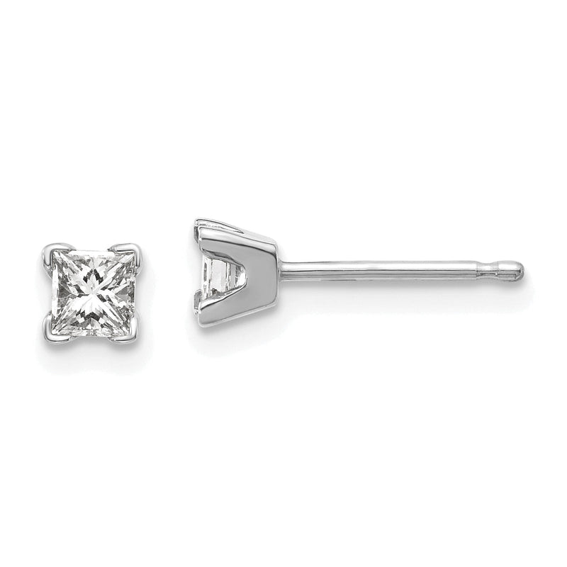 14K Weißgold Diamant-Ohrringe im Princess-Schliff, VS-Qualität