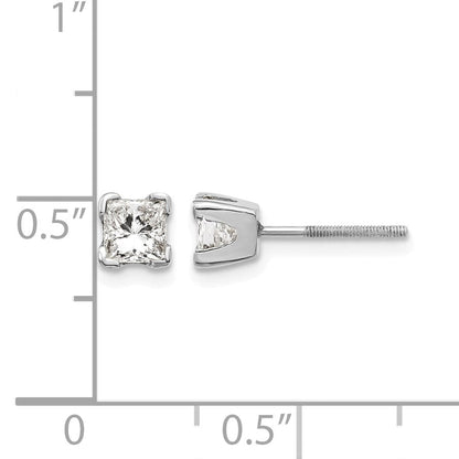 14K Weißgold Ohrringe mit Diamanten im Princess-Schliff in AAA-Qualität