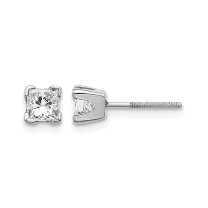 14K Weißgold Ohrringe mit Diamanten im Princess-Schliff in AAA-Qualität