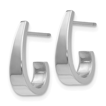 14K Weißgold Poliert J Creole Ohrstecker
