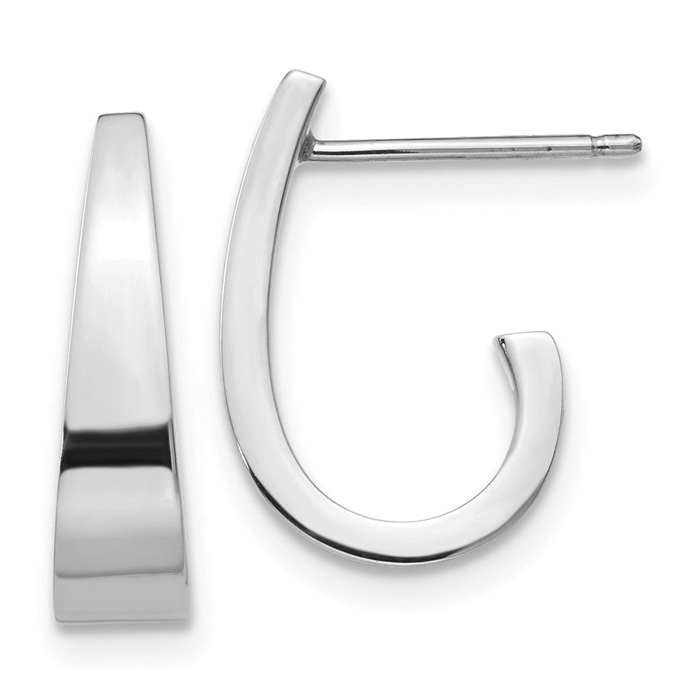 14K Weißgold Poliert J Creole Ohrstecker