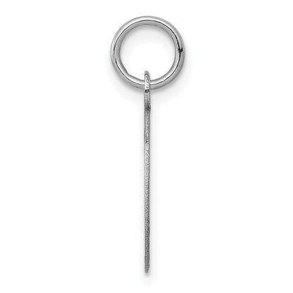 14K Weißgold Schlicht Oval Gravierbar Plättchen Charm