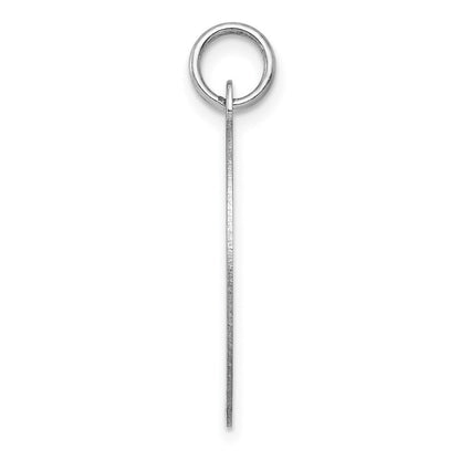 14K Weißgold Schlicht Oval Gravierbar Plättchen Charm