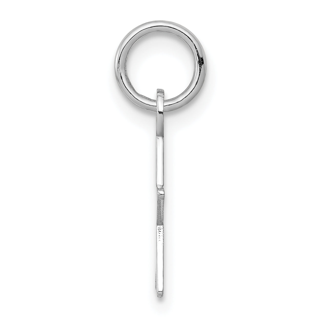 14K Weißgold Schlicht Gravierbar Stern Charm