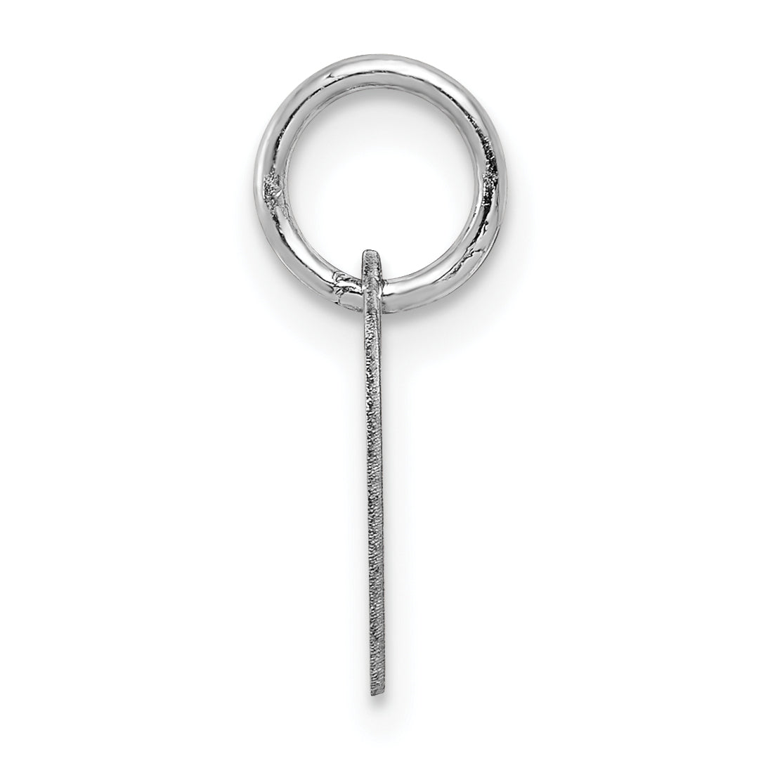 14K Weißgold Schlicht Gravierbar Herz Charm