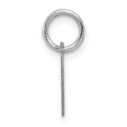 14K Weißgold Schlicht Gravierbar Herz Charm