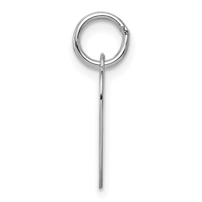 14K Weißgold Schlicht Gravierbar Herz Charm