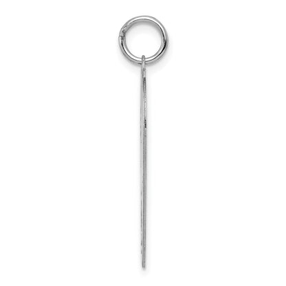 14K Weißgold Schlicht Gravierbar Herz Charm
