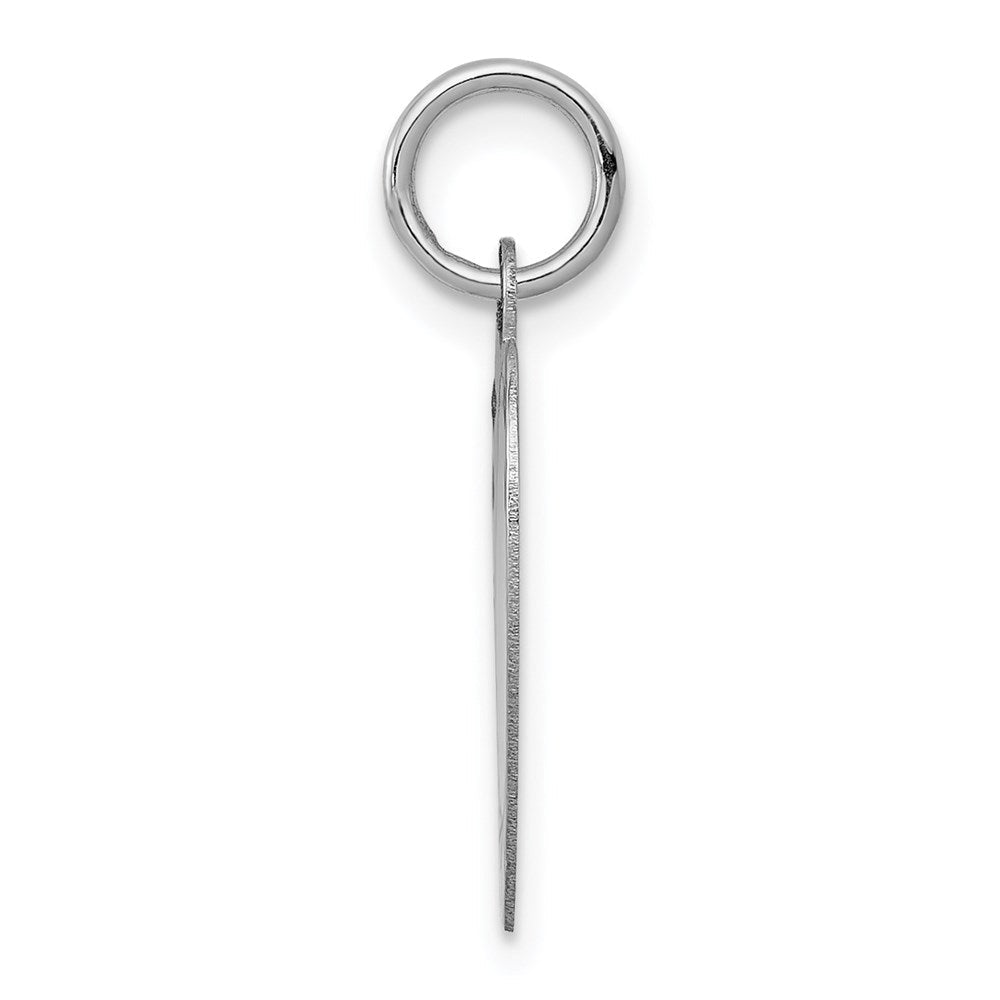 14K Weißgold 14K Weißgold Geätzt Design.013 Stärke Gravierbar Herz Charm