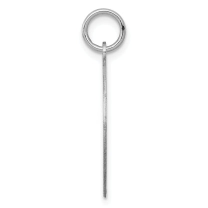14K Weißgold Geätzt Design Rund Gravierbar Charm