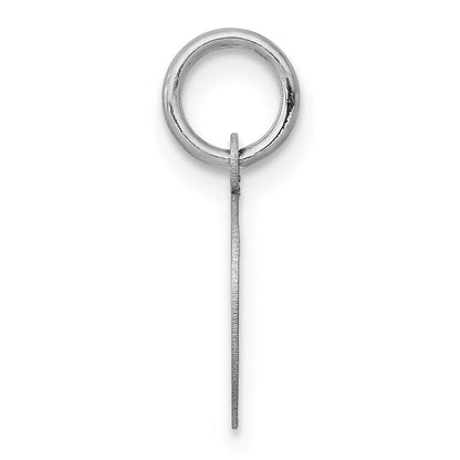 14K Weißgold Schlicht Rund Gravierbar Plättchen Charm