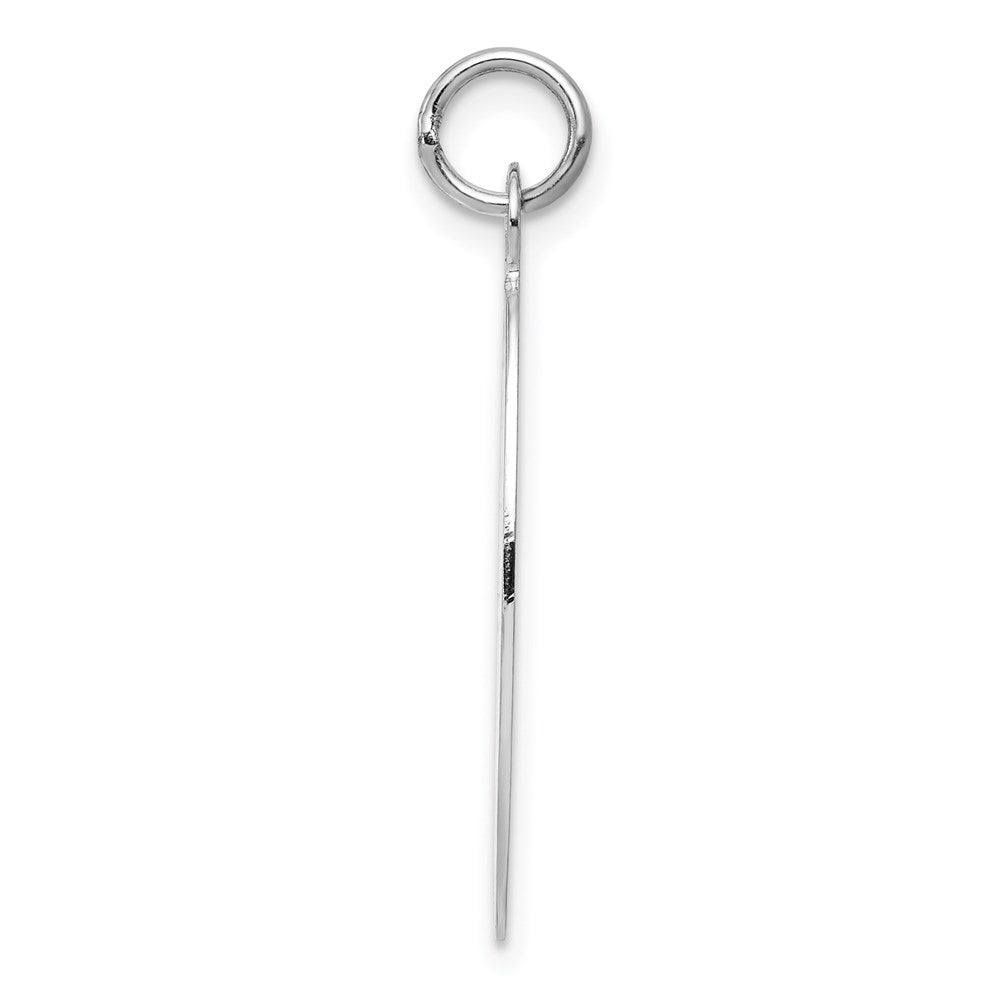 14K Weißgold 14K Weißgold Schlicht.018 Stärke Elliptical Gravierbar Plättchen Charm