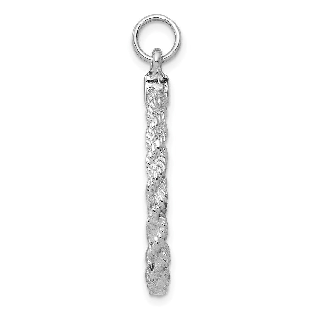 14K Weißgold 14K Weißgold Abgerundet mit Kordel.013 Stärke Gravierbar Plättchen