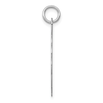 14K Weißgold Gravierbar Gewellt Plättchen Charm