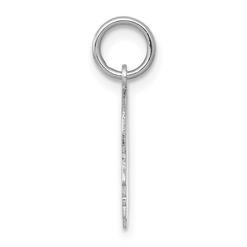 14K Weißgold 14K Weiß Schlicht Klein.009 Depth Zugewandt Right Gravierbar Junge Charm
