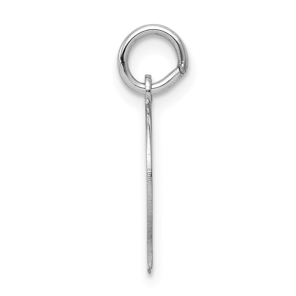 14K Weißgold 14K Weiß Schlicht Klein.009 Depth Zugewandt Left Gravierbar Junge Charm