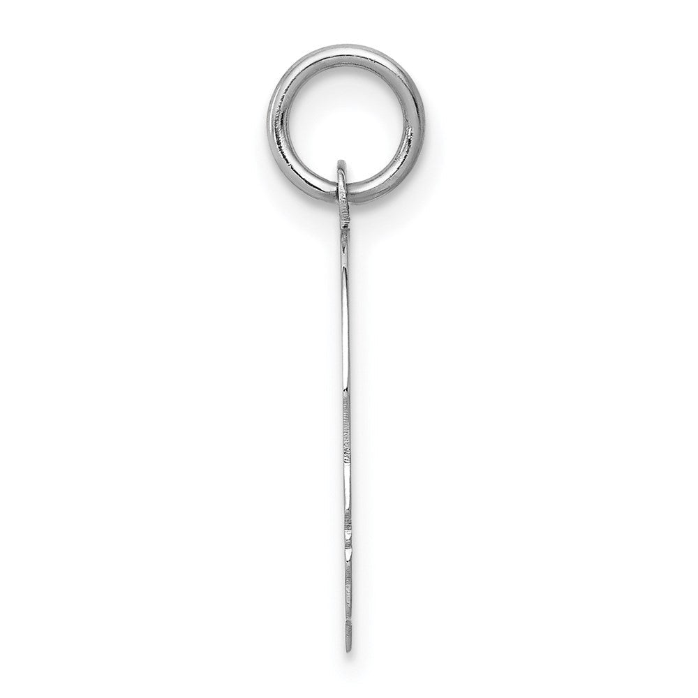 14K Weißgold 14K Weiß Schlicht Mittel.009 Depth Zugewandt Right Gravierbar Junge Charm