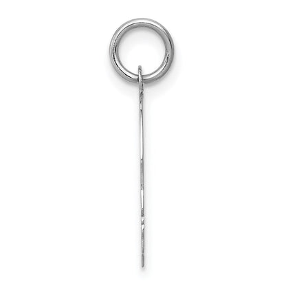 14K Weißgold 14K Weiß Schlicht Mittel.009 Depth Zugewandt Right Gravierbar Junge Charm
