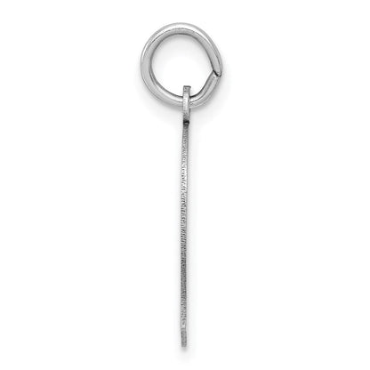 14K Weißgold 14K Weiß Schlicht Mittel.011 Depth Zugewandt Left Gravierbar Junge Charm