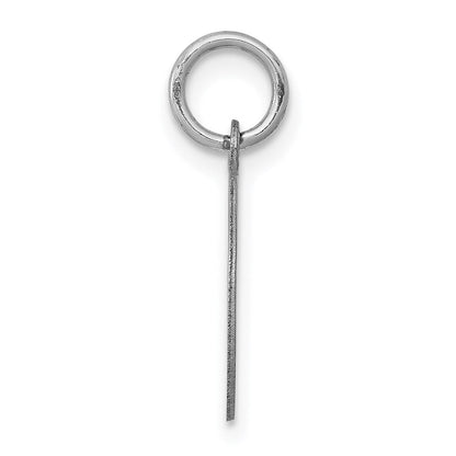 14K Weißgold Rund Plättchen Charm