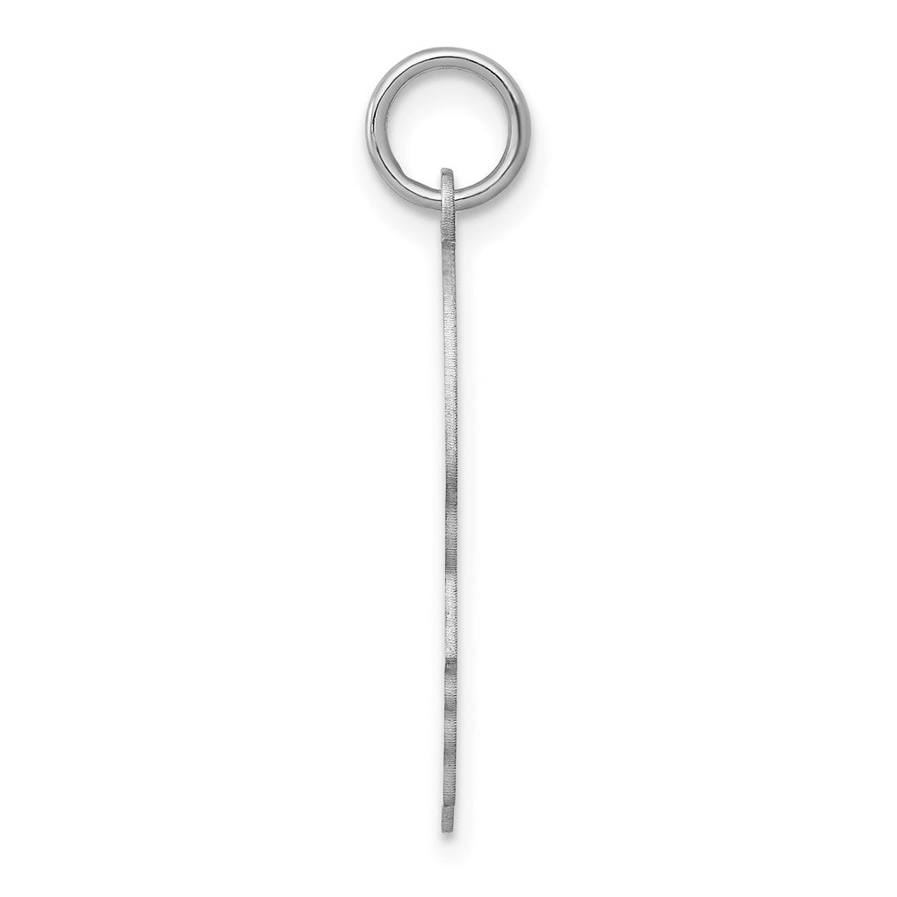14K Weißgold 14K Weiß Schlicht Mittel.009 Depth Zugewandt Right Gravierbar Junge Charm