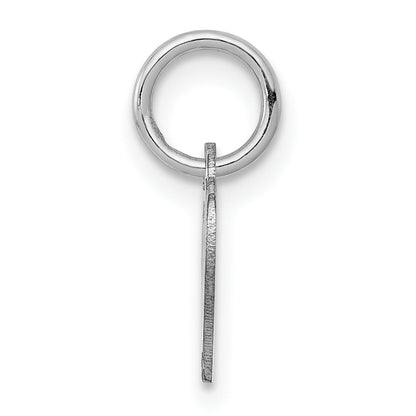 14K Weißgold Herz Plättchen Charm